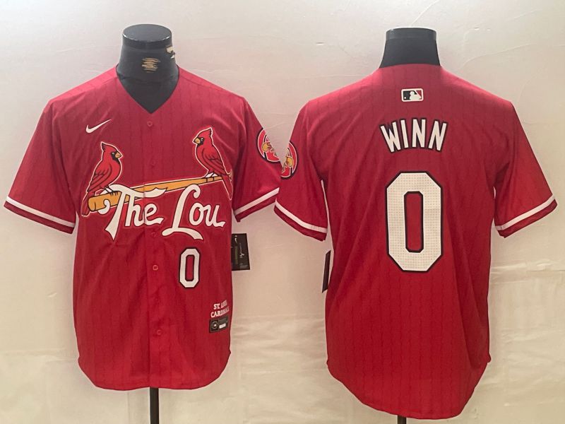 Men St.Louis Cardinals #0 Winn Red City Edition 2024 Nike MLB Jersey style 1->other country jersey->Soccer Country Jersey